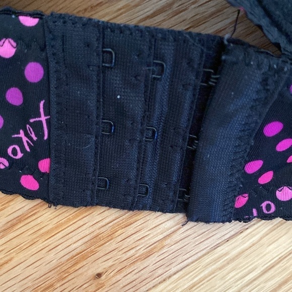 XOXO polka dot Print Bra Women’s 38C padded wire free Bow detail - Picture 4 of 7